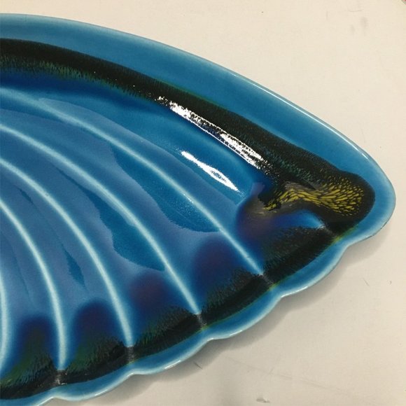 Nasco Santa Anita Ware Sierra Chip n' Dip Bowl Blue Vintage California USA R-134 - Picture 5 of 11